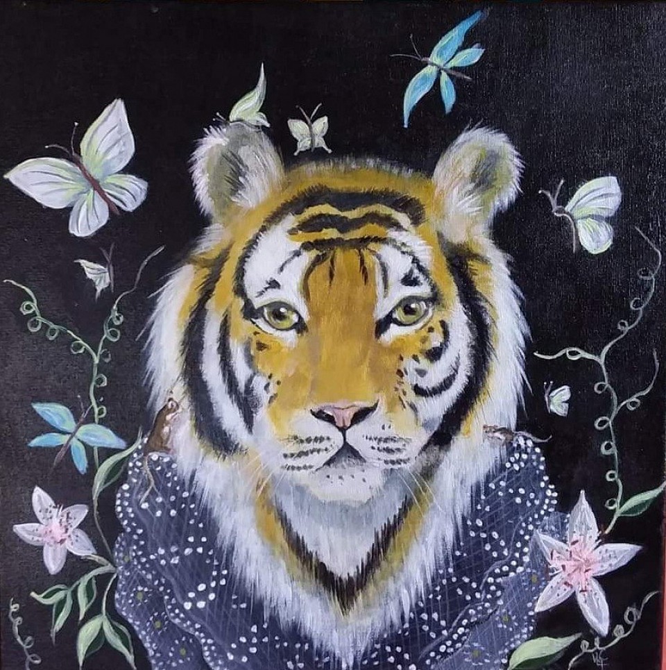 TIGER LILY....40 X 40 CMS